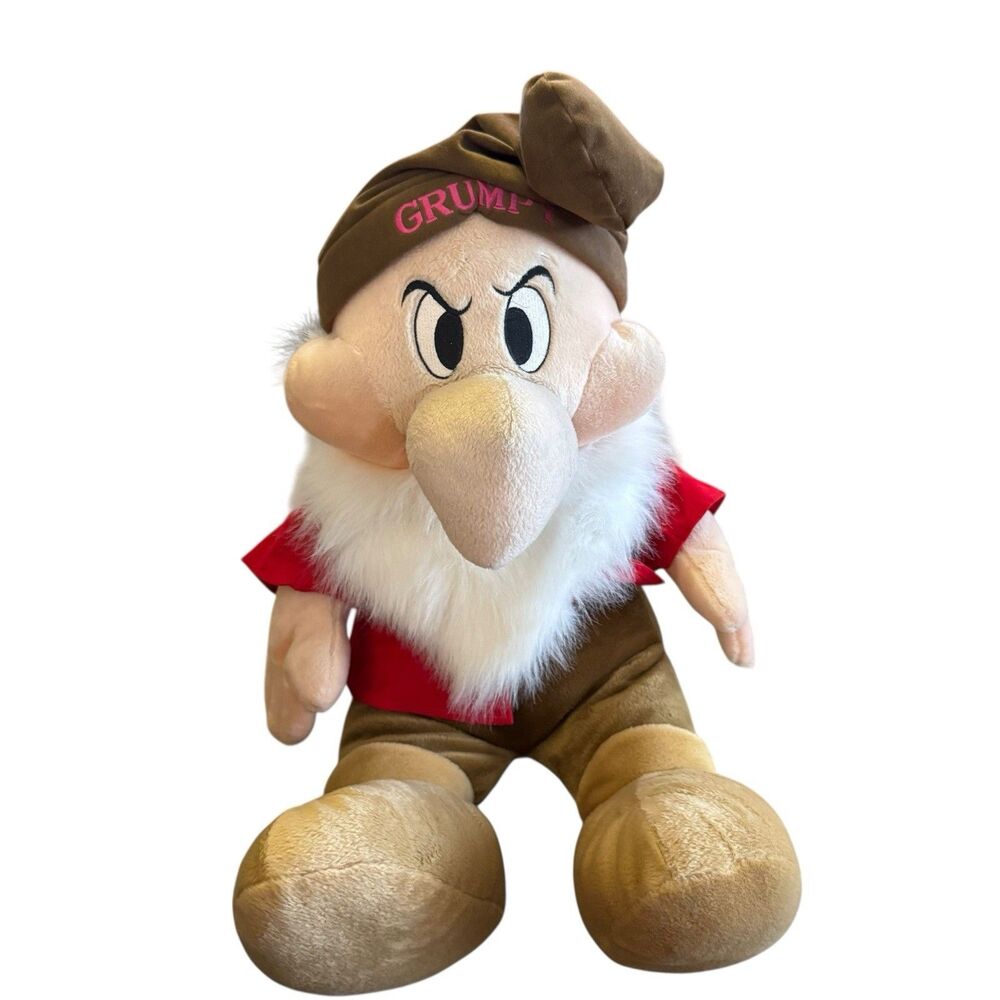 Mint‎ Condition DISNEY STORE Grumpy 25" Large PLUSH Snow White and Seven Dwarfs